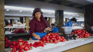 Fresh Vegetables at a Bulgarian Market